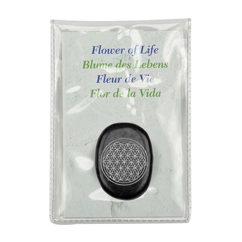 Disque Shungite "Fleur de vie" argenté, 4,0cm | Marco Schreier