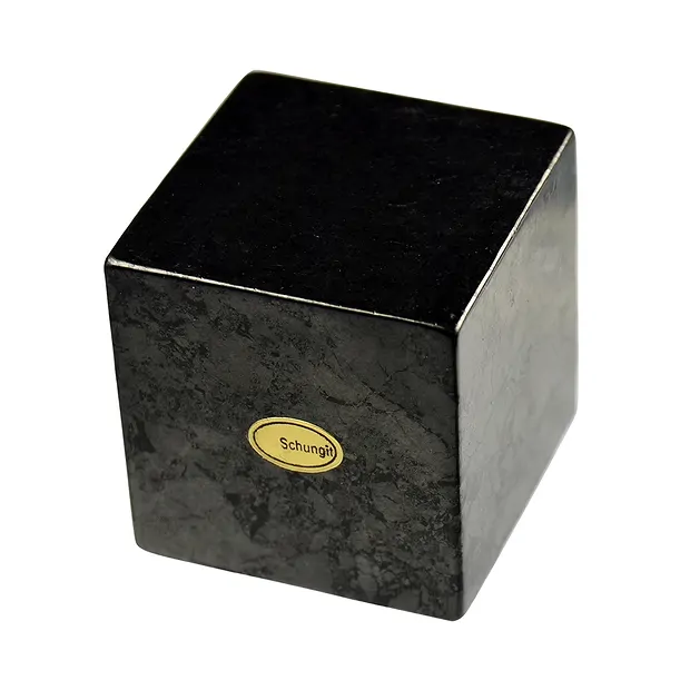 Shungite cube (stab.), 05cm, in gift box | wholesaler gems & healing stones
