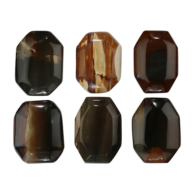 Flat Stone Polychrome Jasper (6 pcs./ PU) | wholesaler gems & healing stones