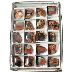 0544408020 One side polished pieces polychrome jasper, 05 - 07cm (20 pcs./ PU) | Marco Schreier
