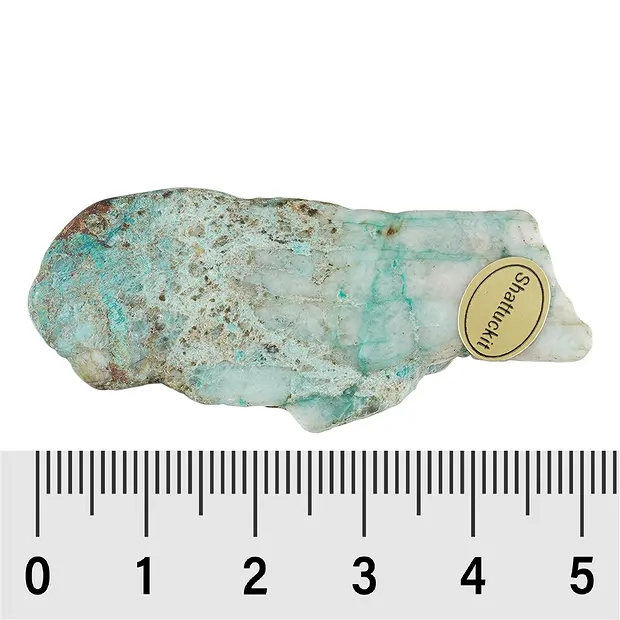 One side polished pieces Shattuckite, 04 - 05cm (35 pcs./ PU) | Marco Schreier