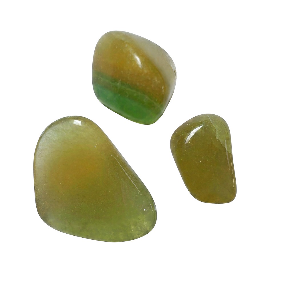 Piedras rodadas de fluorita (amarilla), 1,7 - 3,5 cm (100 g/paquete) | Marco Schreier