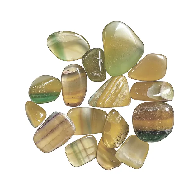 Piedras rodadas de fluorita (amarilla), 1,7 - 3,5 cm (100 g/paquete) | Marco Schreier