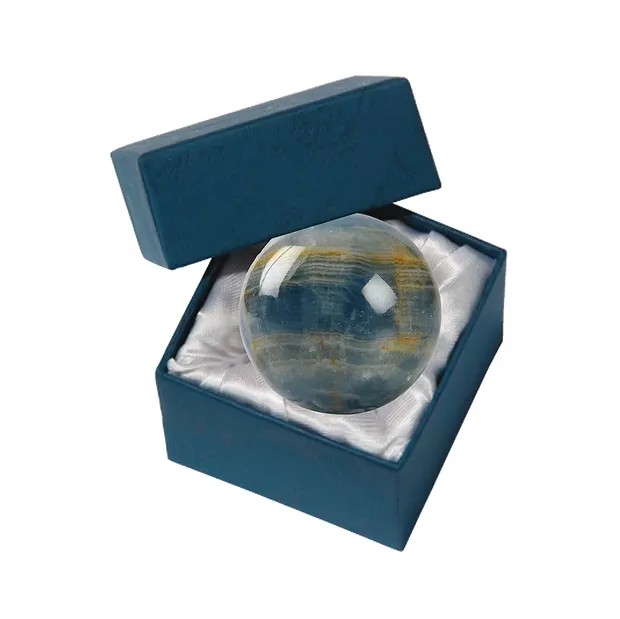 Massage-Kugel Aragonit (blau) in Geschenkschachtel, 04cm | Marco Schreier
