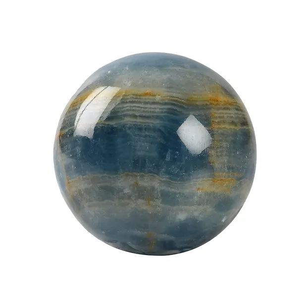 Massage ball aragonite (blue) in gift box, 04cm | gems, healing stones & jewelry