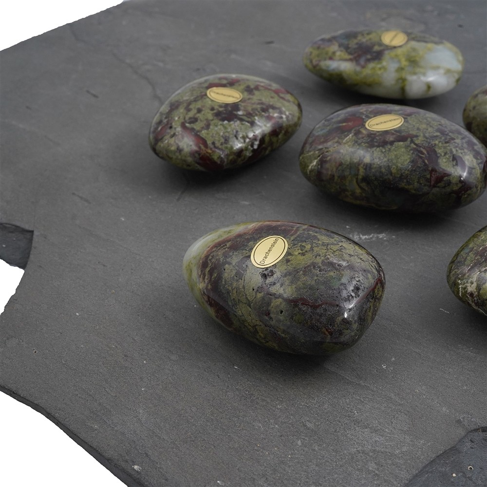 Trommelsteine Epidot-Quarzit (Drachenstein), 5,0 - 6,0cm (24 St./VE) | Marco Schreier