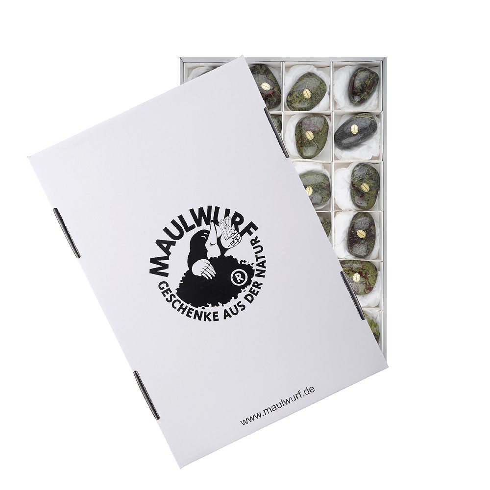 Trommelsteine Epidot-Quarzit (Drachenstein), 5,0 - 6,0cm (24 St./VE) | Marco Schreier