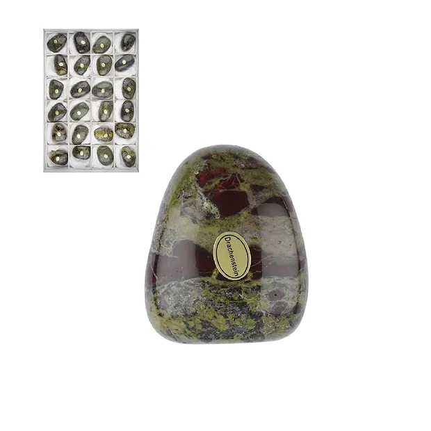 Tumbled Stones Epidote Quartzite (Dragonstone), 5.0 - 6.0cm (24 pcs./ PU) | Marco Schreier