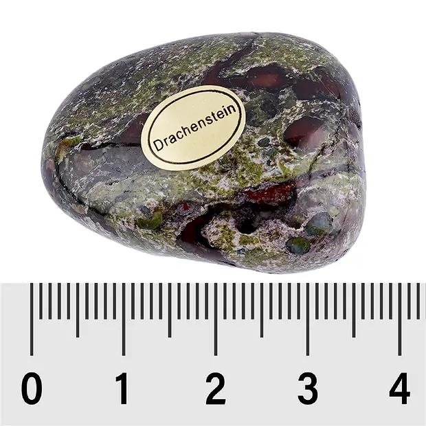 Piedras rodadas Epidota cuarcita (piedra dragón), 3.5 - 4.0cm (54 unid./VE) | Marco Schreier