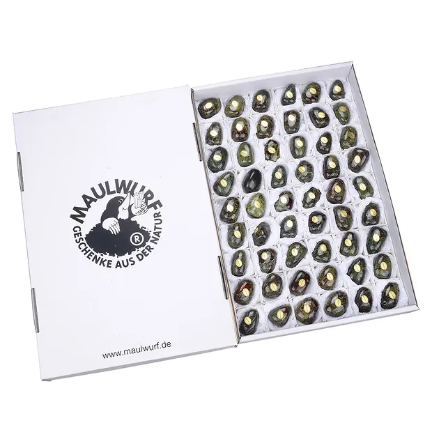 Piedras rodadas Epidota cuarcita (piedra dragón), 3.5 - 4.0cm (54 unid./VE) | Marco Schreier