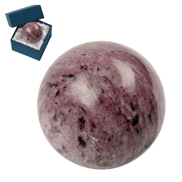 Boule de massage en quartz piémontais dans une boîte cadeau, 04cm | Marco Schreier