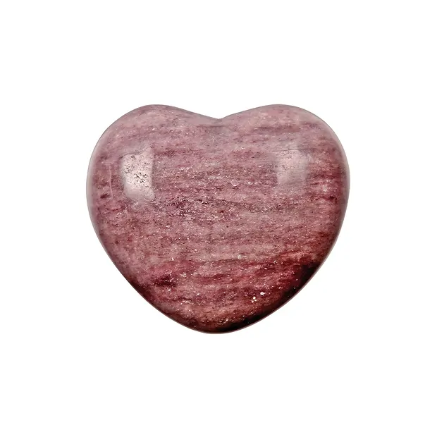 Herz bauchig, Piemontitquarz, 4,5cm | Schreier Edelsteine, Heilsteine & Schmuck