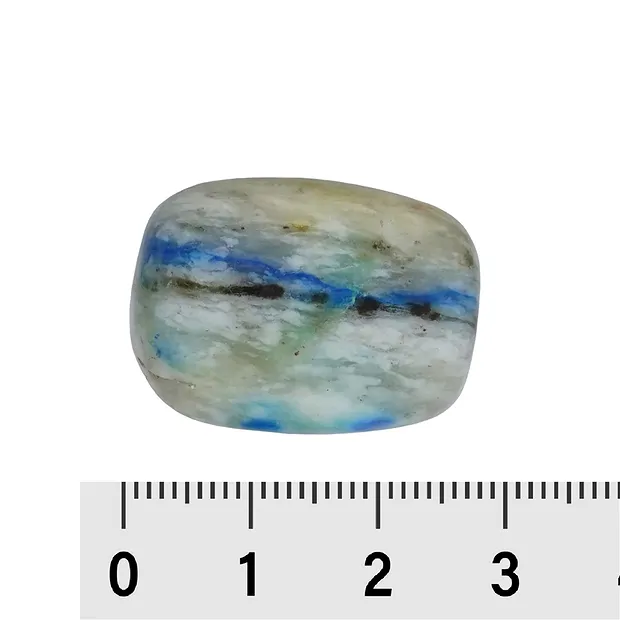 Pietre burattate K2 (Azurite in Gneiss), 2,5 - 2,8 cm (UC) | Marco Schreier