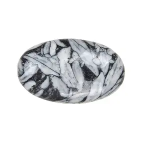 Linsenstein Pinolith (Eisblumen-Magnesit) | GH Edelsteine, Heilsteine & Schmuck