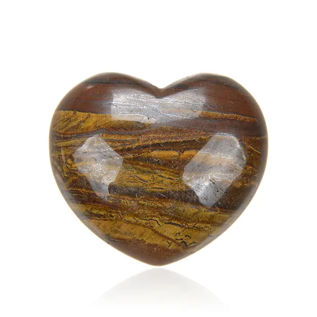Heart puffy heart Tiger's Eye jasper, 4.5 cm | wholesaler gems & healing stones
