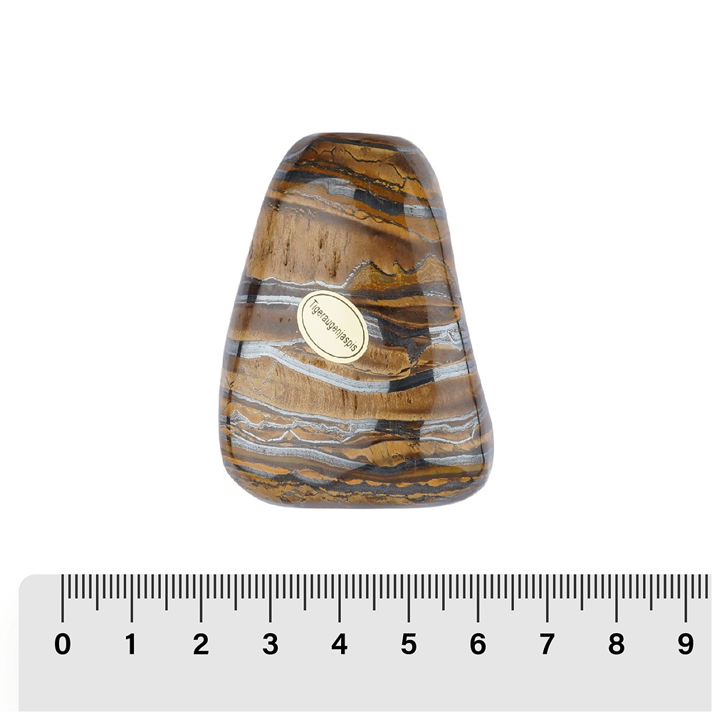 Pierres roulées Oeil-de-tigre-Jaspis, 5,0 - 6,0cm (24 pcs/UV) | Marco Schreier