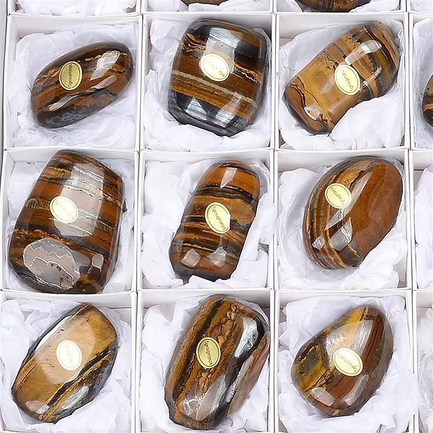 Tumbled Stones Tiger's Eye Jasper, 4,0 - 5,0cm (35 pcs./ PU) | Marco Schreier