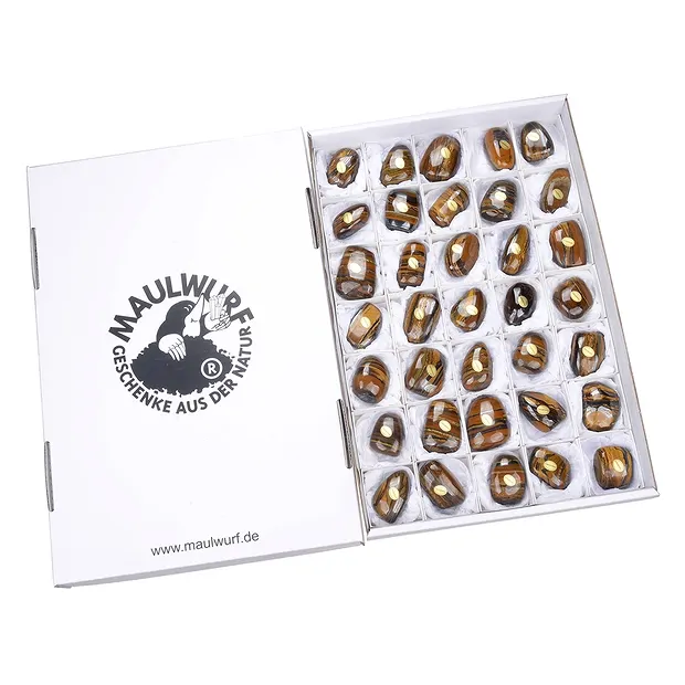 Tumbled Stones Tiger's Eye Jasper, 4,0 - 5,0cm (35 pcs./ PU) | Marco Schreier