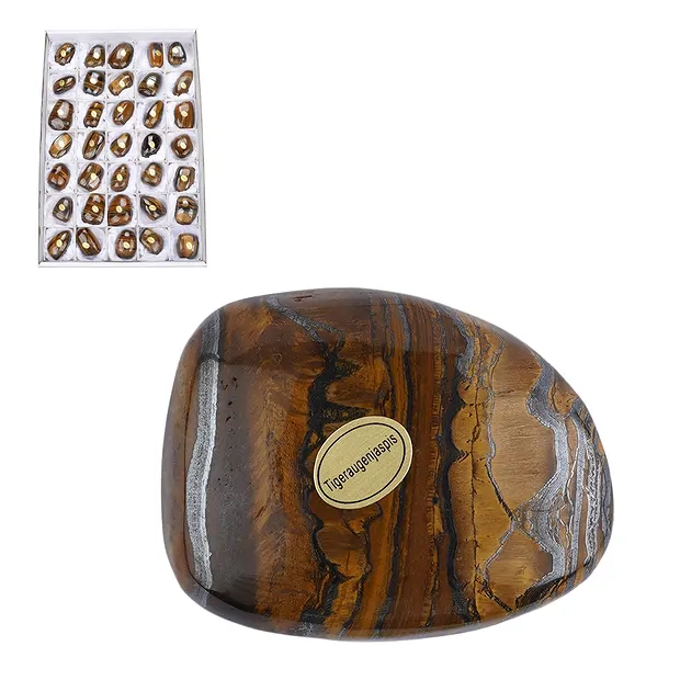 Tumbled Stones Tiger's Eye Jasper, 4,0 - 5,0cm (35 pcs./ PU) | Marco Schreier