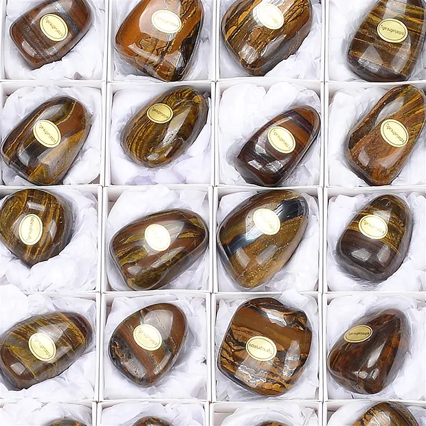 Piedras rodadas Ojo de tigre, 4.0 - 4.3cm (54 unid./VE) | Marco Schreier