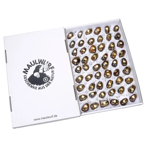 Tumbled Stones Tiger's Eye Jasper, 4,0 - 4,3cm (54 pcs./ PU) | Marco Schreier