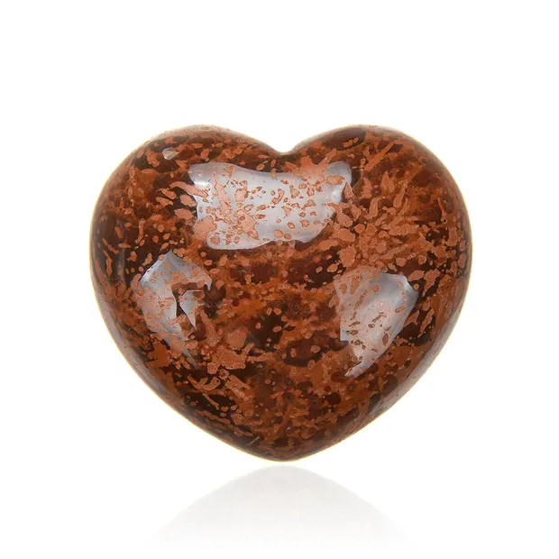 Cœurs bombés, rhyolite étoilée (jaspe étoilé), 4,5cm | Marco Schreier