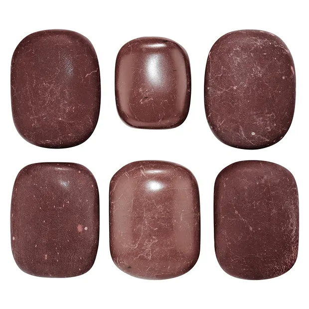 Flat Stone Rhyolite red, 3.2 x 2.6cm (6 pcs./ PU) | Marco Schreier