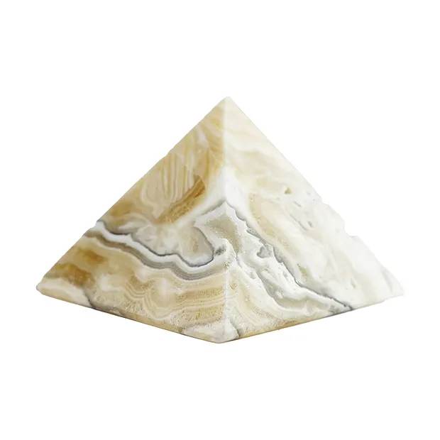 Pyramide en calcite d'albâtre, 10,0cm | Marco Schreier