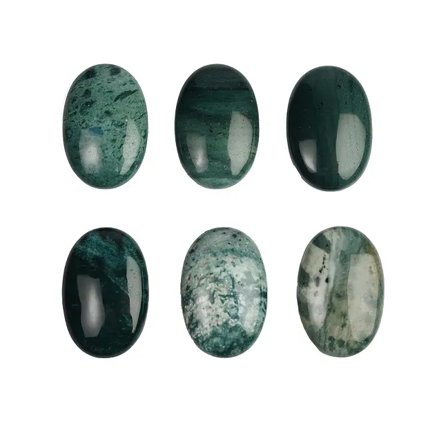 Lente de piedra jaspe ocelote | piedras preciosas, piedras curativas y joyería