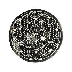 0560104010 Scheibe Orthoceras "Blume des Lebens", 10cm | Edelsteine, Heilsteine & Schmuck