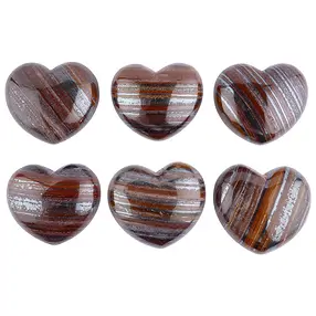 Cuore bulboso, pietra ferrosa a bande, 4,5 cm | Marco Schreier