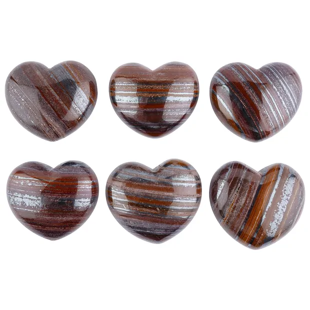 Cuore bulboso, pietra ferrosa a bande, 4,5 cm | Marco Schreier