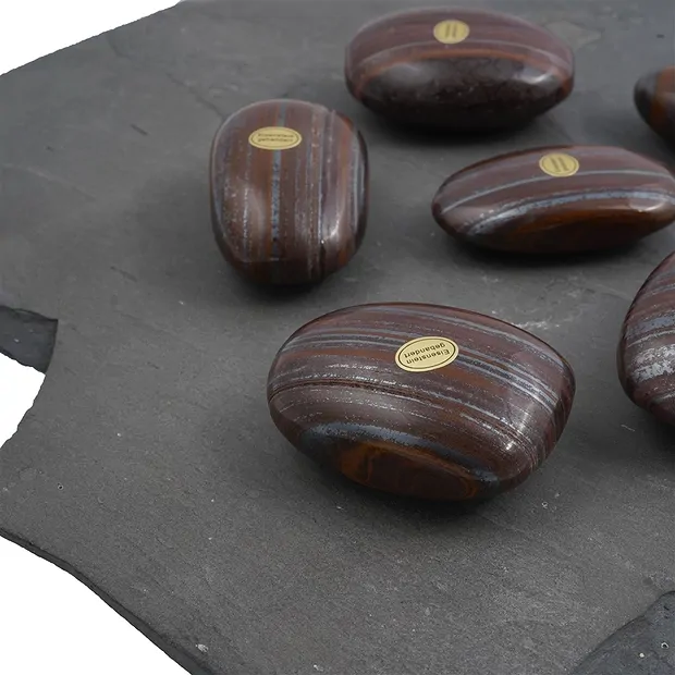 Tumbled Stone Iron Stone banded, 5,5 - 6,0cm (24 pcs./ PU) | Marco Schreier