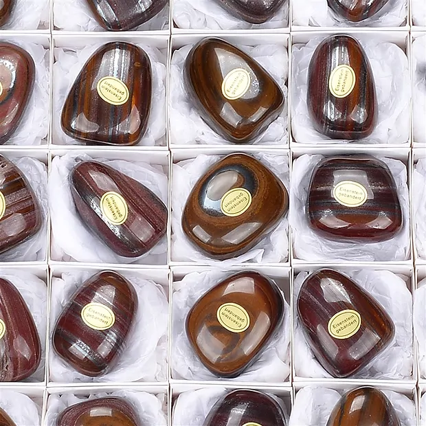 Tumbled Stone Iron Stone banded, 3,2 - 4,2cm (54 pcs./ PU) | Marco Schreier