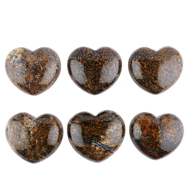 Puffy heart, chalcedony (salamander), 4.5 cm | wholesaler gems & healing stones