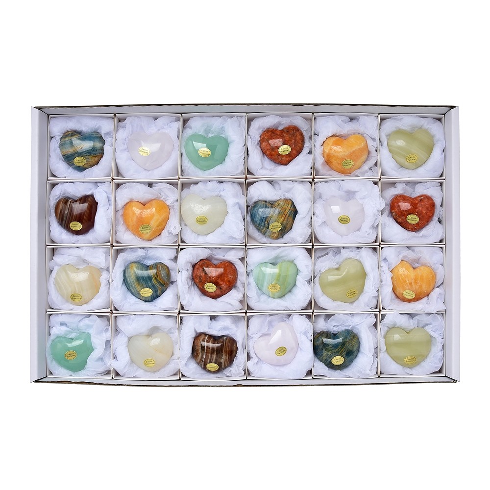 Corazones de calcita de color, 4,5 x 4,0cm (24 unid./VE) | Marco Schreier