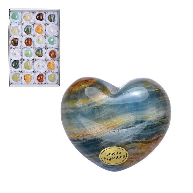 Herzen Calcit bunt, 4,5 x 4,0cm (24 St./VE) | Edelsteine, Heilsteine & Schmuck
