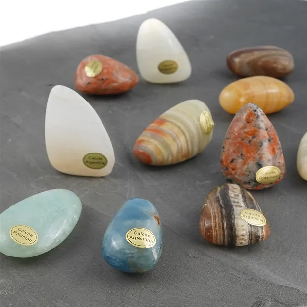 Piedras rodadas calcita (mixtas), 3.5 - 5.0cm (35 unid./VE) | Marco Schreier