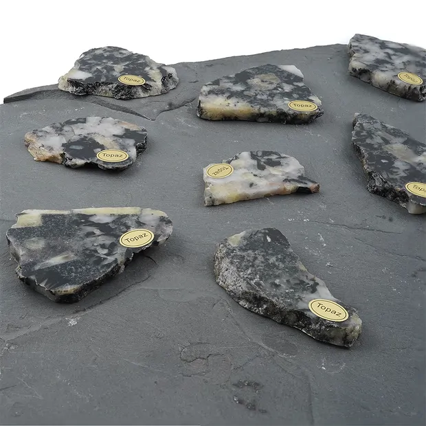 Platten Topas gelb (Pyknit), 3,5 - 5,0cm (35 St./VE) | Marco Schreier