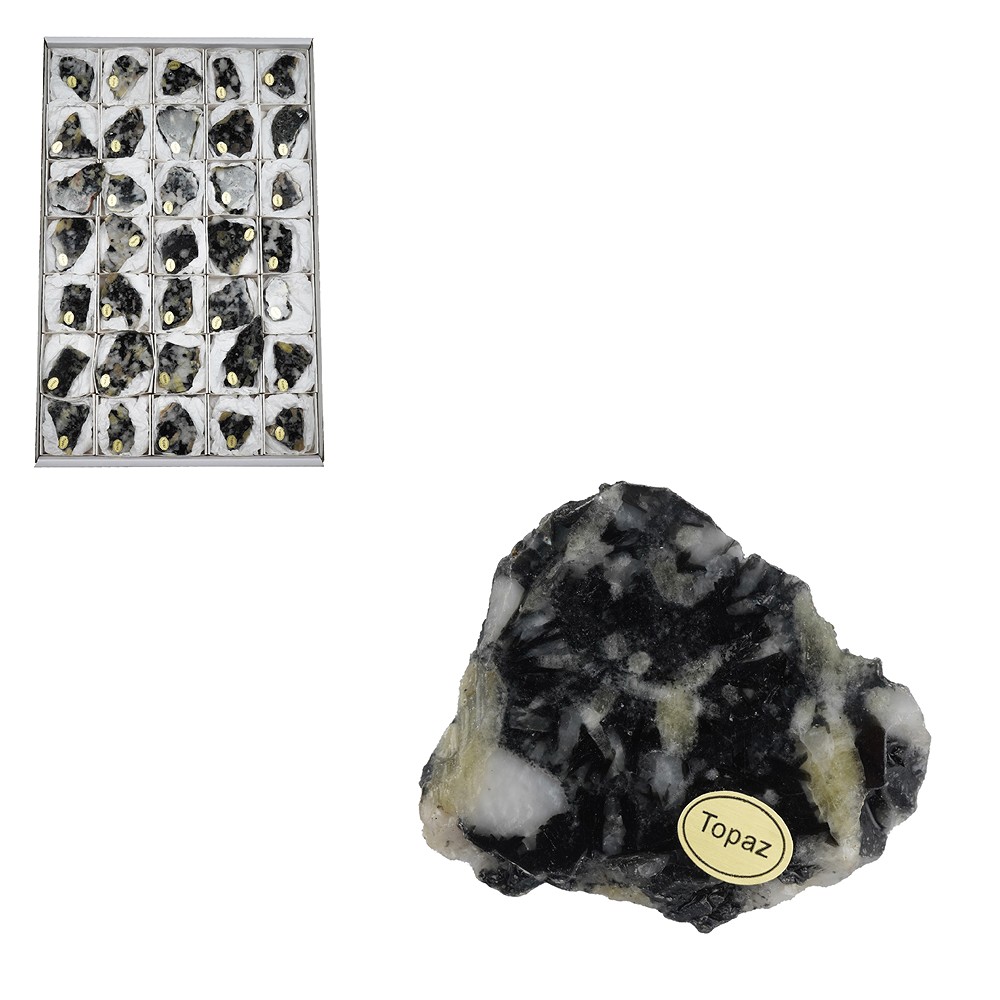 Platten Topas gelb (Pyknit), 3,5 - 5,0cm (35 St./VE) | Marco Schreier