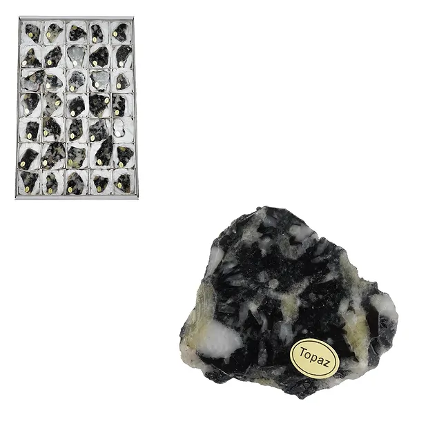 Platten Topas gelb (Pyknit), 3,5 - 5,0cm (35 St./VE) | Marco Schreier