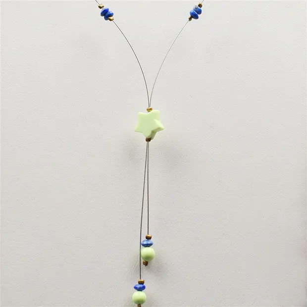 Catene in acciaio design lapis/crisoprasio limone (5 pz./ UC) | Marco Schreier