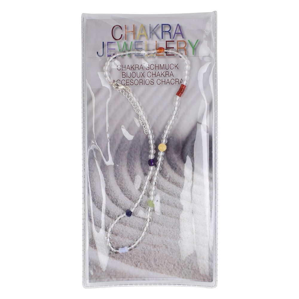 Chakra-Kette "Crystal", 42cm  (zzgl. 6cm Verlängerungkettchen) | Marco Schreier
