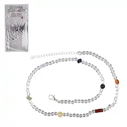 0600010922 Chaîne de chakra "Crystal", 42cm (plus 6cm de chaîne d'extension) | Marco Schreier