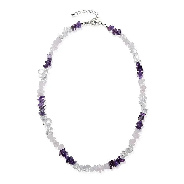 Baroque Necklace with Rock Crystal, Amethyst, and Rose Quartz | Marco Schreier