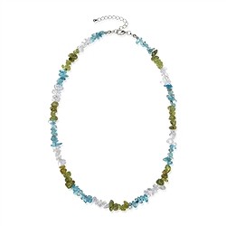 0600013002 Collana combinata barocca Apatite, Peridoto, Cristallo di rocca "Motivazione e indipendenza" | Marco Schreier