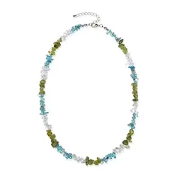 0600013002 Baroque combination necklace Apatite, Peridote, Rock Crystal "Motivation & Independence" | Marco Schreier