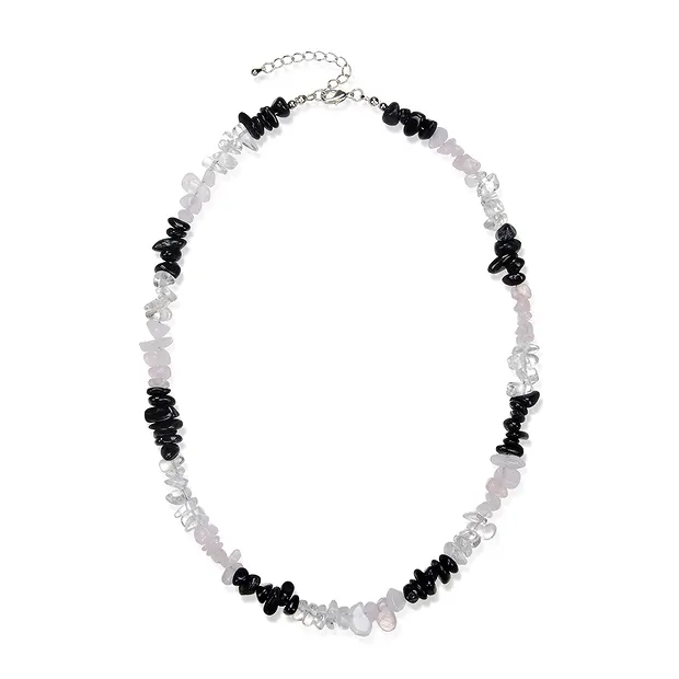 Collier Barock Bergkristall, Rosenquarz, Schörl (stab.) | Marco Schreier