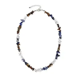 0600013007 Collier Barock Kombi Bergkristall, Tigerauge, Sodalith | Marco Schreier