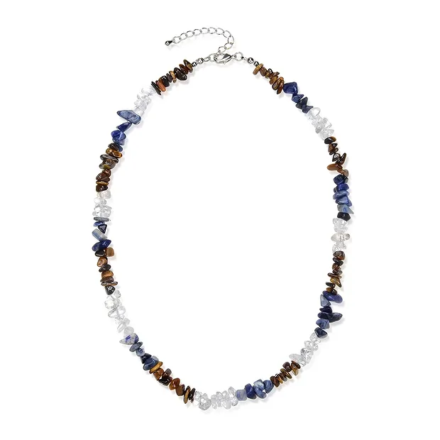 Collier Barock Bergkristall, Tigerauge, Sodalith | Marco Schreier